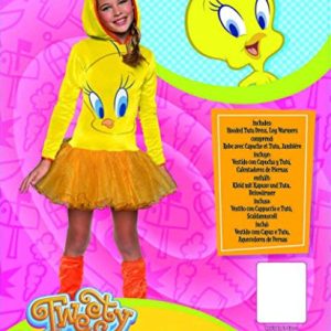 Rubie's Looney Tunes Tweety Bird Girls Hooded Costume, Small