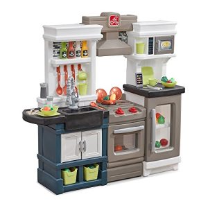 Step2 Modern Metro Kitchen | Modern Play Kitchen & Toy Accessories Set | Kids Kitchen Playset with Real Lights & Sounds