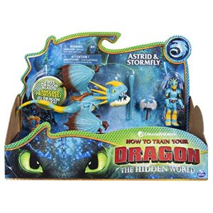 Dreamworks Dragons, Stormfly & Astrid, Dragon with Armored Viking Figure, for Kids Aged 4 & Up