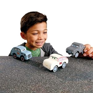 Disney KIDKRAFT Pixar Cars 3 Legends 3pk Wooden Cars with River Scott, Louise “Barnstormer” Nash, Tucker Moon