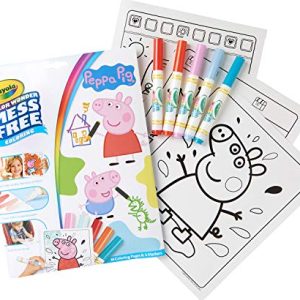 Crayola Color Wonder Mess Free Coloring Kit, 80Piece, Toddler Toys, Stocking Stuffers, Gift & Color Wonder Peppa Pig Coloring Book Pages & Markers, Mess Free Coloring, Gift for Kids