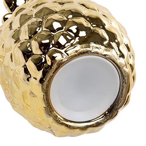 CTG Cute Ceramic Pineapple Money Bank, 3.5 x 6.5 inches, Gold