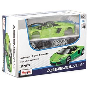 Maisto Assembly Line Lamborghini Aventador Roadster Die Cast Model Kit (1:24 Scale)