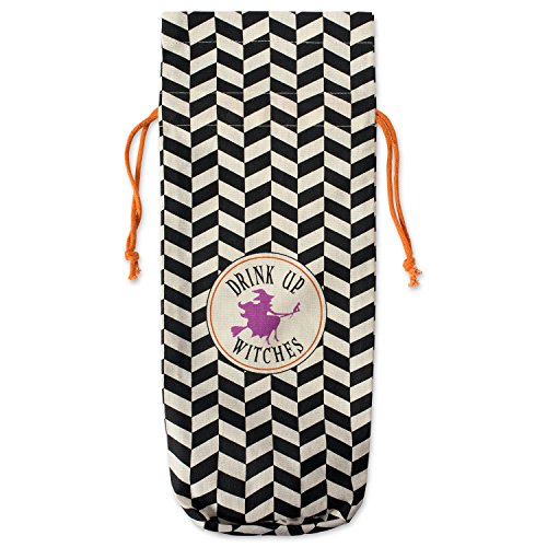 DII 100% Cotton 6x14x4 Wine Halloween Holiday Set/2-All, Hallows Eve Bags