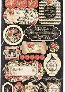 Graphic 45 4501829 Love Notes Stickers Craft Paper, Multi