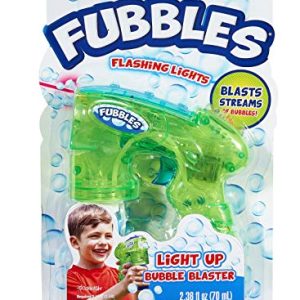 Little Kids Fubbles Light Up Bubble Blaster Blows Tons of Bubbles for Kids Includes Bubble Solution, Green