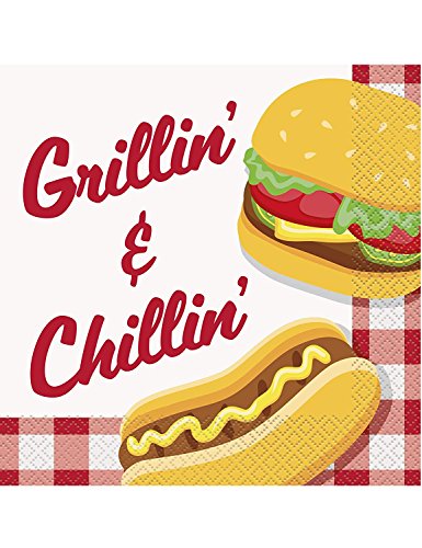 Grillin & Chillin Summer BBQ Luncheon Napkins 6.5", 16 Ct.