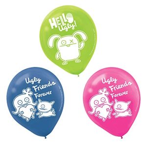 "UglyDolls Movie" Assorted Color Printed Latex Party Balloons, 6 Ct.