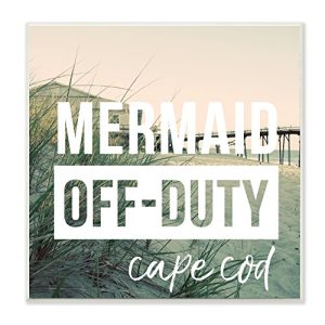 The Stupell Home Décor Collection Mermaid Off Duty Cape Cod Wall Plaque Art, 12 x 12
