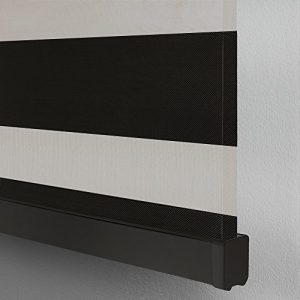 Achim Home Furnishings Cordless Celestial Room Darkening Double Layered Shade 39" x 72", Black
