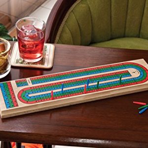 Mainstreet Classics Traditional Wooden Cribbage Board Game Set