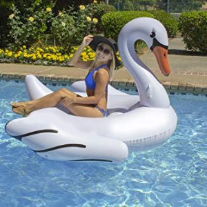 Poolmaster Jumbo Swimming Pool Float Rider, Swan