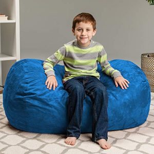 Chill Sack Bean Bag Chair: Large 4' Memory Foam Furniture Bag and Large Lounger - Big Sofa with Soft Micro Fiber Cover - Royal Blue