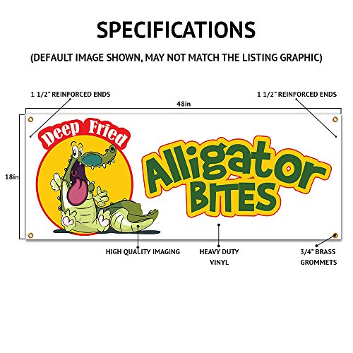 SignMission Hot Fudge Sundae 48" Banner Concession Stand Food Truck Single Sided, Size: 18" X 48"