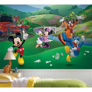 RoomMates Mickey And Friends Roadster Racer Removable Wall Mural - 10.5 feet X 6 feet