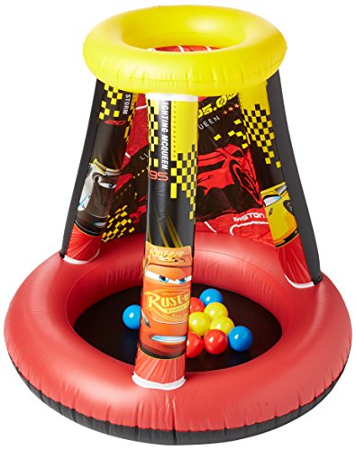 Cars 3 Motor Speed Ball Pit, 1 Inflatable & 15 Sof-Flex Balls, Red/Yellow, 28"W x 28"D x 33"H