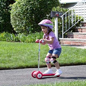 Curve ACTSCOT-487CV-PNK Tilt And Turn 3-Wheel Scooter, Easy Fold-N-Carry Design, Ultra-Lightweight, Portable Folding Design Comfortable & Safe Durable & Easy To Ride, Pink