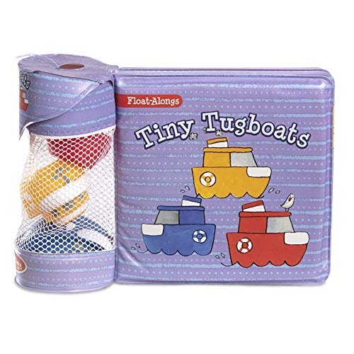 Melissa & Doug Children’s Book - Float-Alongs: Tiny Tugboats (Bath Book + 3 Floating Tugboat Toys, Great Gift for Girls and Boys - Best for Babies and Toddlers, 4, 5, 9 Month Olds, 1 and 2 Year Olds)