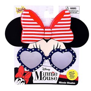 Sun-Staches Costume Sunglasses Red White and Blue Minnie Party Favors UV400
