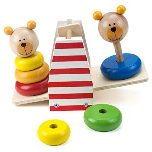 Wooden Wonders Balancing Bears Ring Stacker See-Saw by Imagination Generation