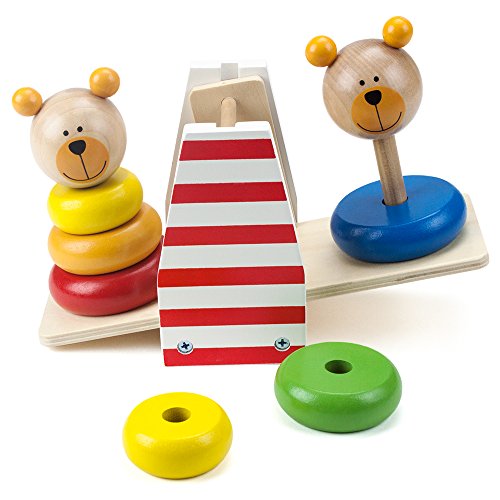 Wooden Wonders Balancing Bears Ring Stacker See-Saw by Imagination Generation