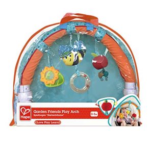 Hape Garden Friends Play Arch| Infant Crib Play Set Hanging Toys, Stroller and Car Seat Pram Toy Suitable for Children 0-5 Month Old