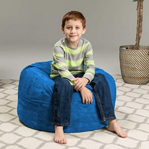 Chill Sack Bean Bag Chair: Large 2' Memory Foam Furniture Bean Bag - Big Sofa with Soft Micro Fiber Cover - Royal Blue