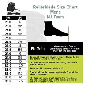 Rollerblade NJ Team Unisex Adult Street Inline Skate, Black and White, High Performance Inline Skates