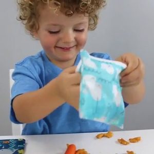 Bumkins DC Comics Wonder Woman Snack Bags, Reusable, Washable, Food Safe, BPA Free, Pack of 2