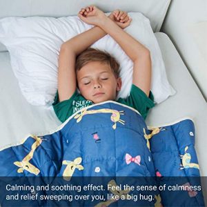 Tully Karessa Y36-5L 3.0 Weighted Blanket with Glass Beads, 36"x48" 5lbs, Kids Colorful Pattern Premium Cotton