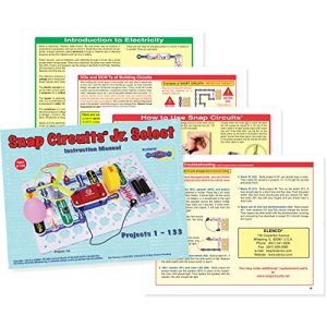 Snap Circuits Jr. Select SC-130 Electronics Exploration Kit | Over 130 Projects | Full Color Project Manual | 30+ Parts | STEM Educational Toys for Kids 8+