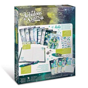NEBULOUS STARS Marinia's Secret Diary, Motif Applicator Pen & Ball Pen & Lock Included, Multicolor