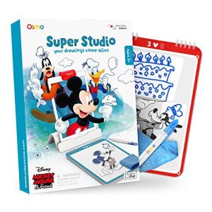 Osmo - Super Studio Disney Mickey Mouse & Friends Game - Ages 5-11 - Learn to Draw your Clubhouse Favorites & Watch them Come to Life - For iPad and Fire Tablet (Osmo Base Required)