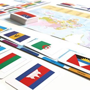 Tactic Games US Flags of The World Family Card Game - Educational & Fun - Play & Learn About Flags, Nations & Geography