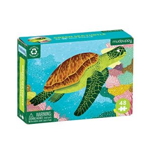 Mudpuppy Green Sea Turtle Mini Puzzle