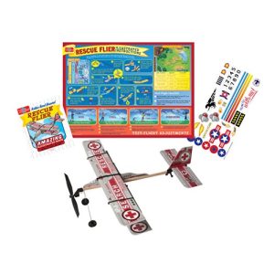 T.S. Shure Rubber Band Powered Rescue Flier Model Plane Kit