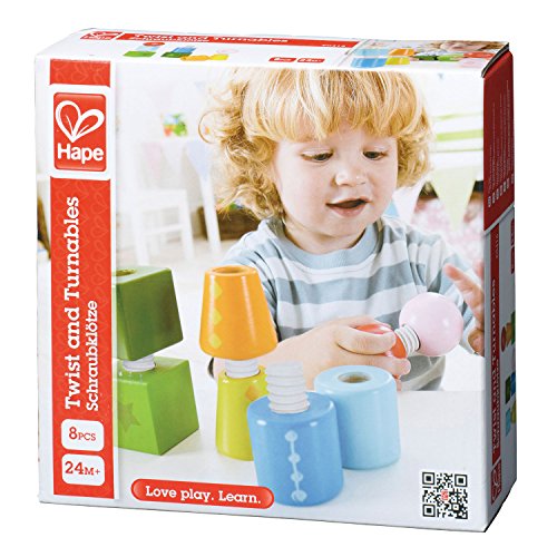 Hape Twist and Turnables Wooden Building Block Learning Set