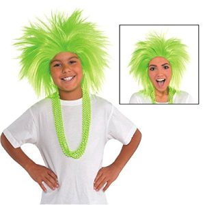 Neon Crazy Party Wig Costume