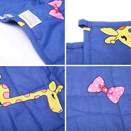 Tully Karessa Y36-5L 3.0 Weighted Blanket with Glass Beads, 36"x48" 5lbs, Kids Colorful Pattern Premium Cotton