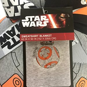 Jay Franco Episode 7 BB8 Medallion Decal Woven Jersey Sweatshirt Fleece Blanket Twin, 60" x 90", Star Wars EP7