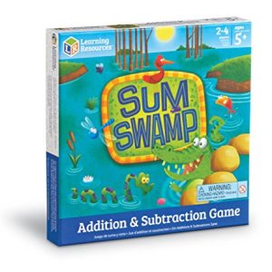 Learning Resources Sum Swamp Game, Addition/Subtraction, Early Math Skills, 8 Pieces, Ages 5+