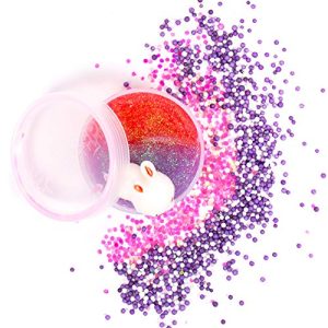 SLIMYGLOOP Mix'Ems by Horizon Group USA- Cotton Candy, Mix & Create Your Own Pink & Purple Sparkly Gooey, Putty, Slime with Glitter & Squish Bunny Add Ins