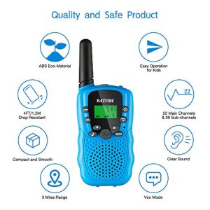 SANJOIN Walkie Talkies for Kids, 22 Channels 2 Way Radios Walkie Talkies with Backlit LCD Flashlight, Up to 3 Mile Range Kids Walkie Talkies for Outside Adventures, Camping, Hiking - 3 Pack