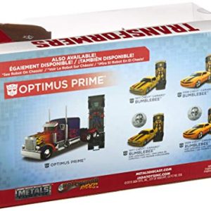 Optimus Prime Truck with Robot on Chassis from Transformers Movie Hollywood Rides Series Diecast Model by Jada 30446
