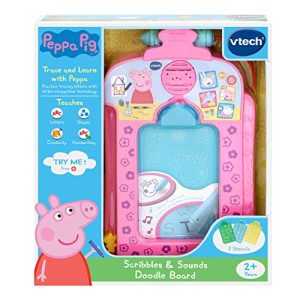 VTech Peppa Pig Scribbles & Sounds Doodle Board, Pink
