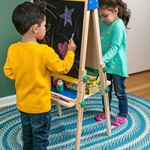Crayola Kids Wooden Easel, Dry Erase Board & Chalkboard, Amazon Exclusive, Kids Toys, Gift, Age 4, 5, 6, 7