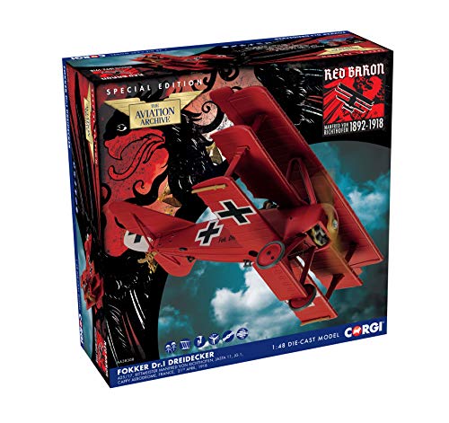 Corgi Diecast Fokker DR1 Dreidecker Manfred von Richthofen Special Edition 1:48 WWI Military Display Model AA38308