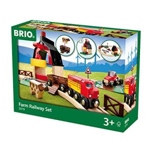 BRIO 33719 Farm Railway Set | Toy Train Set for Kids Age 3 and Up