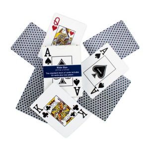 Brybelly 12 Decks (6 Red/6 Blue) Wide-Size, Jumbo Index Plastic Coated Playing Cards