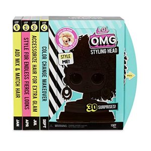 L.O.L. Surprise! O.M.G. Styling Head Royal Bee with Stick-On Hair for Endless Styles